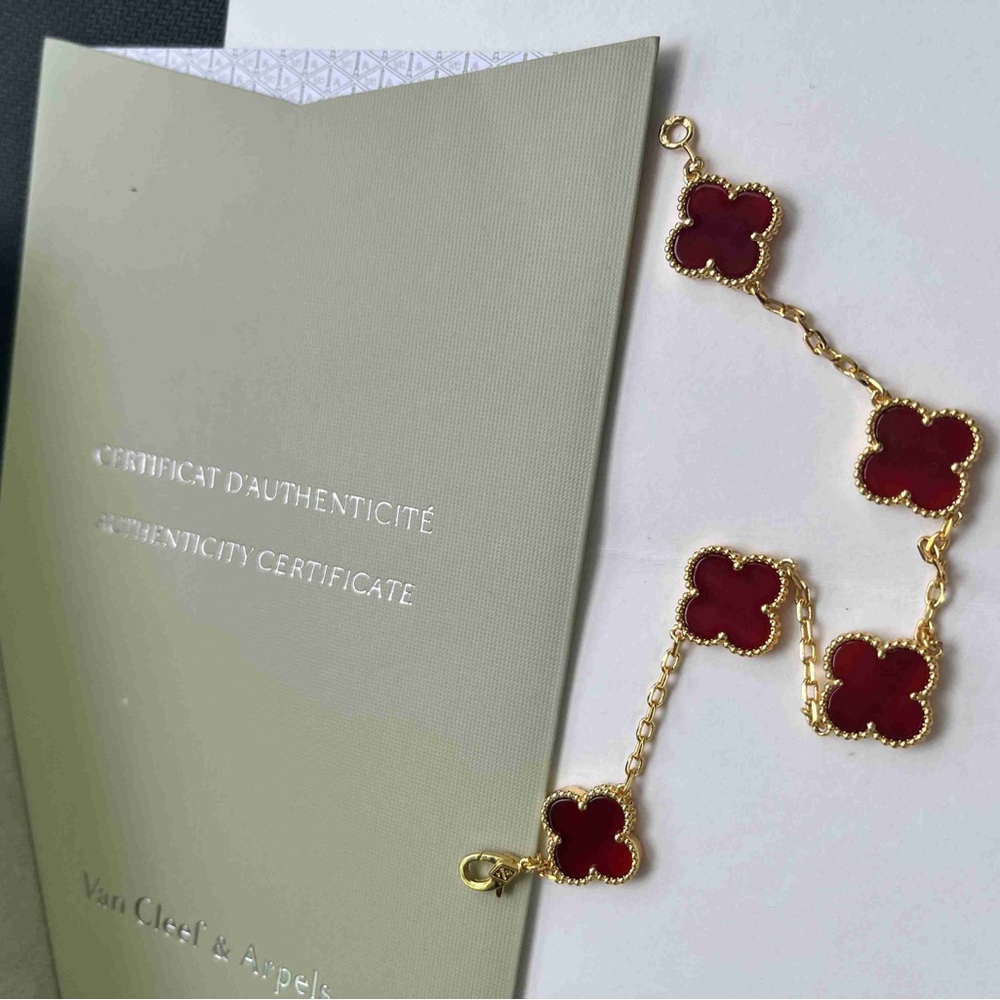 Van Cleef & Arpels Red and Gold Bracelet